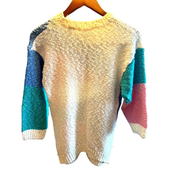 Blair Boutique Retro and Groovy 80's Abstract Knit Long Sleeve Sweater 100% Acry - Picture 6 of 9